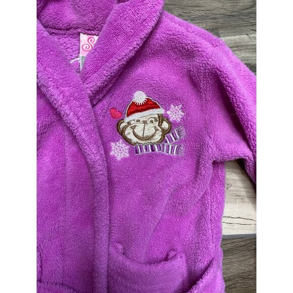 Sweet n Sassy Purple Bathrobe 2T Holiday Monkey - Picture 3 of 6